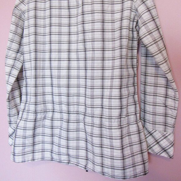 Esprit Women Blouse sz. 6, White Black, checked - Picture 9 of 9
